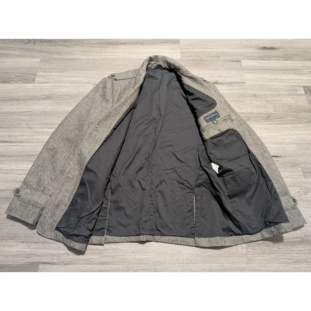 Banana Republic Men's Gray Wool Blend Military Epaulette Jacket Blazer Size 40R